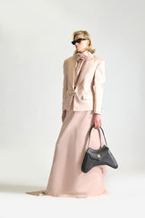 Tailored Satin Single Breasted Jacket & Tail Skirt Set