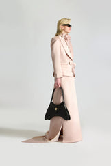 Tailored Satin Single Breasted Jacket & Tail Skirt Set