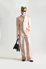 Tailored Single Breasted Satin Suit