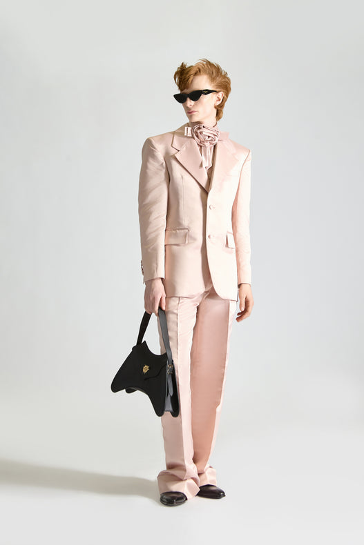Tailored Single Breasted Satin Suit