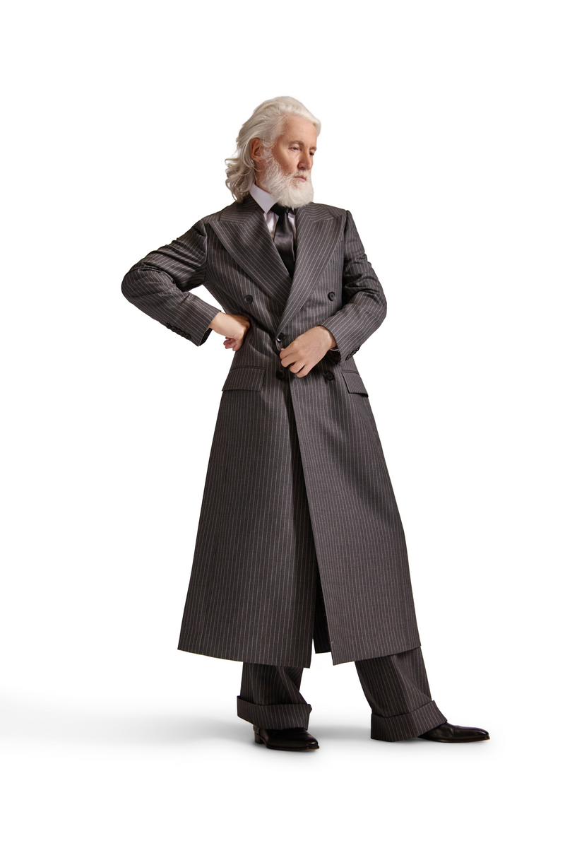 Tailored Peak Lapel Double Breasted Wool Overcoat