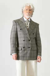 Double Breasted Wool & Cashmere Check Suit