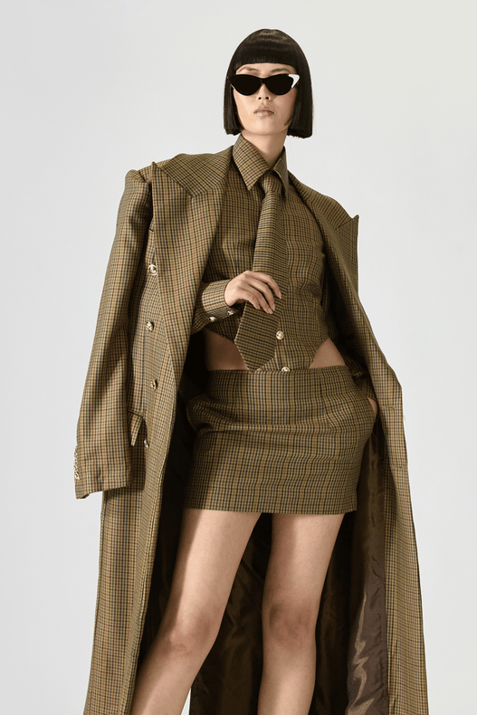 Tailored Check Wool Set & Overcoat