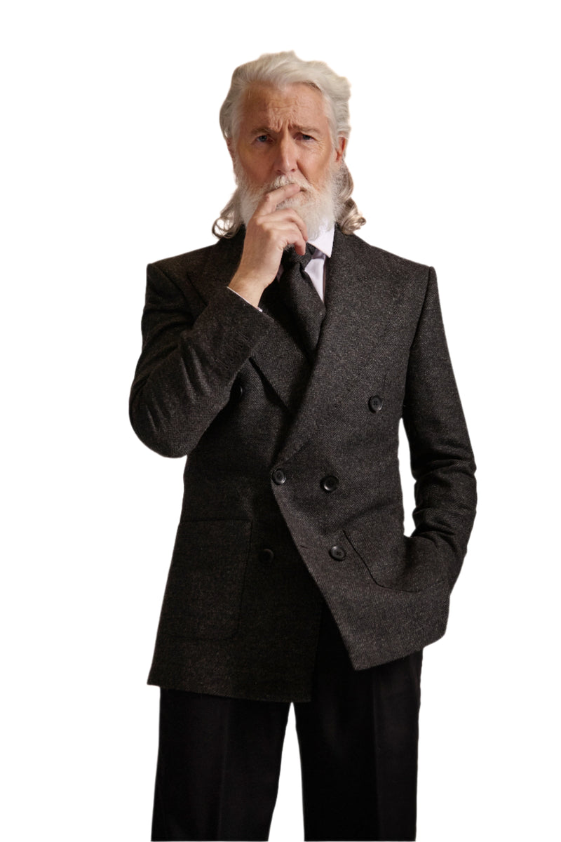 Tailored Double Breasted Tweed Suit