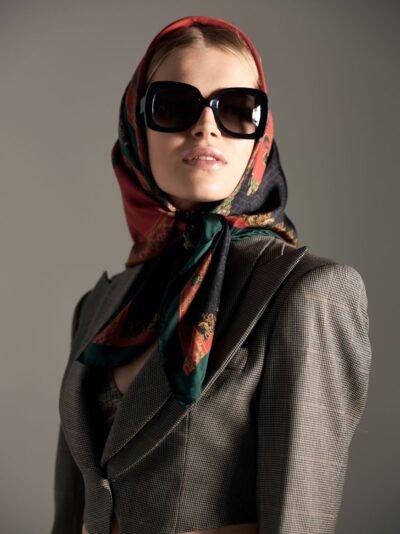 TWILL SILK FOULARD SCARF